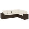 vidaXL Set Divano da Giardino 6 pz con Cuscini Marrone in Polyrattan