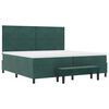 vidaXL Letto a molle con materasso Verde Scuro 200 x 200 cm Velluto