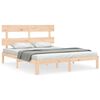 vidaXL Giroletto con Testiera King Size in Legno Massello