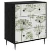 vidaXL Cassettiera GOTHA Stampa di albero verde 66 x 36,5 x 76 cm