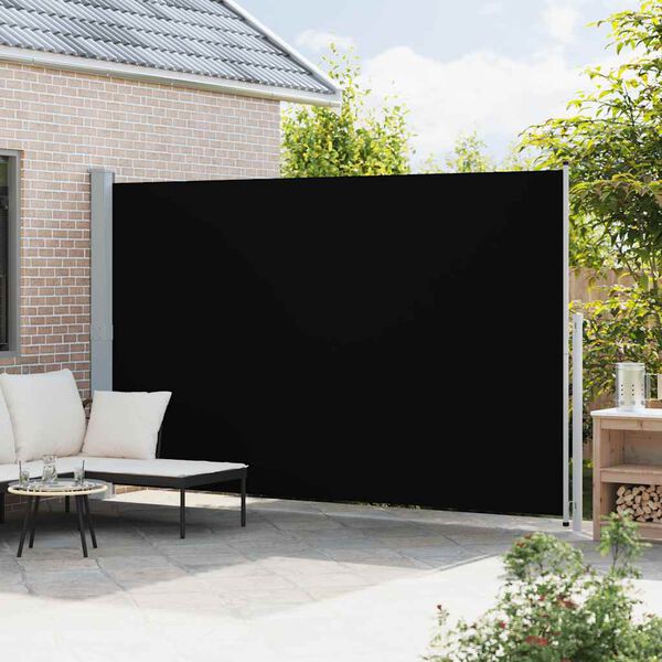 vidaXL Tenda Laterale Retrattile per Patio 220x500 cm Nera
