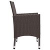 vidaXL Set Bistrot Giardino 3 pz Polyrattan e Vetro Temperato Marrone