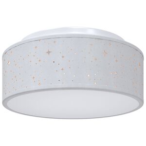 vidaXL Lampada da soffitto Grigio 30 x 30 x 13,5 cm Tessuto