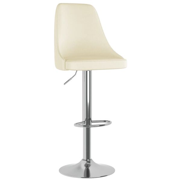 vidaXL Sgabelli da Bar 2 pz Crema in Tessuto