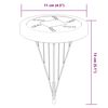 vidaXL Luci Solari da Terra con Picchetti da Esterno 4pz Bianco Caldo