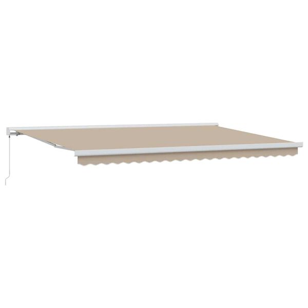 vidaXL Tenda Retrattile Beige 500 &times; 300 cm Tessuto e Metallo