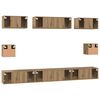 vidaXL Set mobile TV 8 pcs Rovere artigianale Legno multistrato