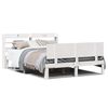 vidaXL Giroletto con Testiera Bianco 135x190 cm Legno Massello di Pino