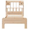 vidaXL Letto Libreria senza Materasso 90x190 cm Legno Massello Pino