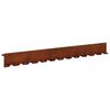 vidaXL Bordura per Prato 10 pz 102 x 10 x 4 cm Acciaio Ruggine