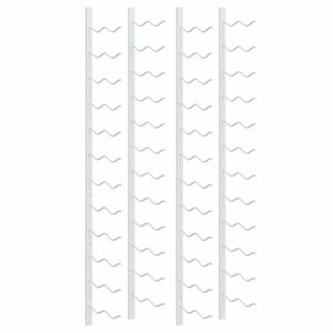 vidaXL Portavini da Parete per 24 Bottiglie 2 pz Bianchi in Ferro