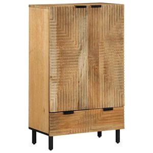 vidaXL Credenza Marrone 60x33x100 cm in Legno Massello di Mango
