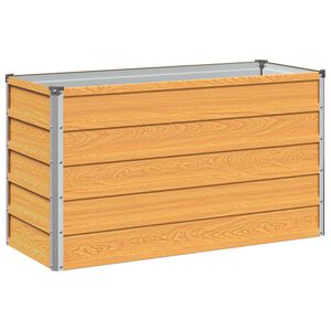 vidaXL Letto rialzato da giardino Naturale 100 x 40 x 55 cm