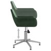 vidaXL Sedie da Pranzo Girevoli 6 pz Verde Scuro in Velluto