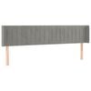 vidaXL Testiera ad Orecchio Grigio Chiaro 183x16x78/88 cm in Velluto