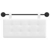 vidaXL Testata appesa Bianco 100 x 55 x 5 cm Tessuto