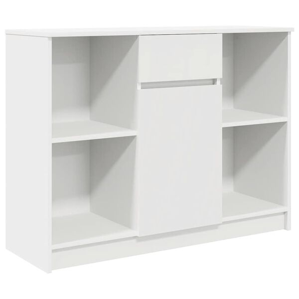 vidaXL Credenza con Cassetto Bianco 101x35x76 cm in Legno Multistrato