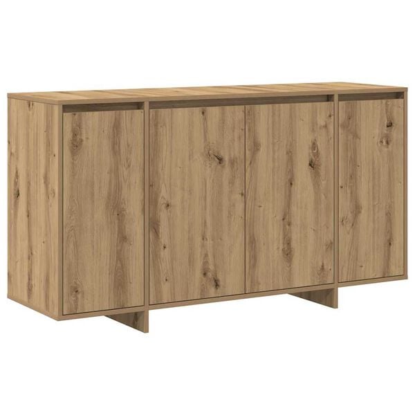 vidaXL Credenza Rovere artigianale 135 x 41 x 75 cm Legno multistrato