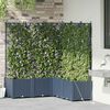 vidaXL Vaso da giardino 2 pcs Grigio 80 x 40 x 125,5 cm Acciaio