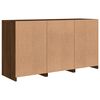 vidaXL Credenza con Luci LED Rovere Marrone 123x37x67 cm