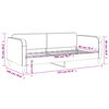vidaXL Letto da Giorno Grigio Chiaro 90x200 cm in Tessuto