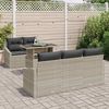 vidaXL Set Divano da Giardino 6 pcs Grigio chiaro polyrattan