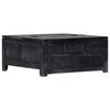 vidaXL Tavolino da Salotto Nero 65x65x30 cm in Legno Massello di Mango