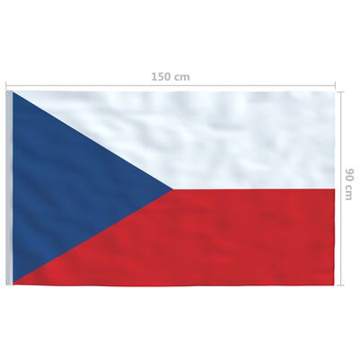vidaXL Bandiera della Cechia 90x150 cm