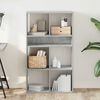 vidaXL Libreria Grigio Cemento 66x31x112 cm in Legno Multistrato