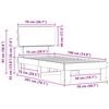 vidaXL Letto con Testiera Rivestita Nero 75 x 190 cm Pino massello