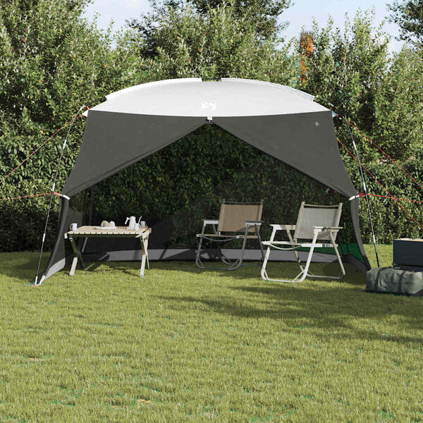 vidaXL Tenda zanzariera con tetto Grigio 380 x 380 x 225 cm
