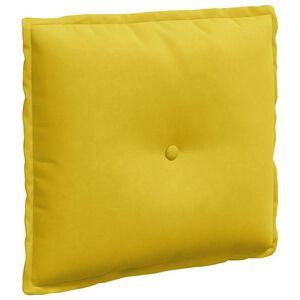 vidaXL Cuscino per Schiena Giallo 50 x 45 cm Tessuto in Cords