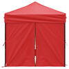 vidaXL Tenda per Feste Pieghevole con Pareti Laterali Rosso 2x2 m