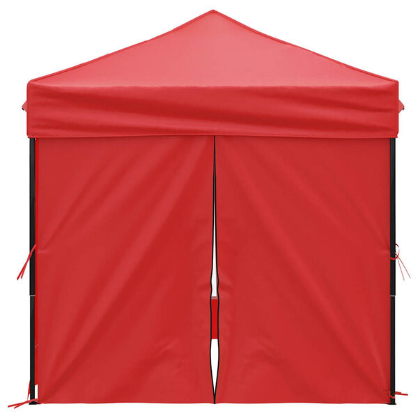 vidaXL Tenda per Feste Pieghevole con Pareti Laterali Rosso 2x2 m