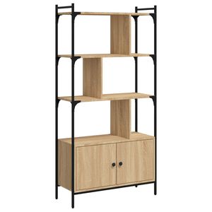 vidaXL Libreria con Ante Rovere Sonoma 76,5x30x154,5 cm