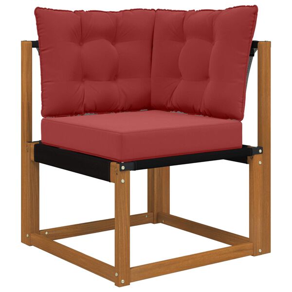 vidaXL Cuscino per divano da esterno 3 pcs Rosso vino Poliestere