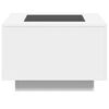 vidaXL Tavolino Salotto con LED Bianco 60x60x40 cm Legno Multistrato