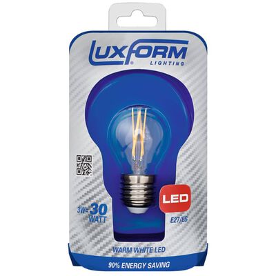 Luxform Set di 4 Lampadine LED E27 230 V 2700 K