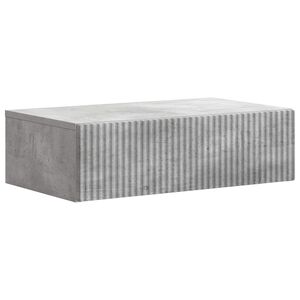 vidaXL Tavolino da Parete Laterale 59 x 34,5 x 17 cm Grigio Cemento