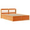 vidaXL Giroletto con Testiera Marrone Cera 160x200 cm Massello Pino