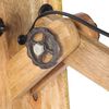 vidaXL Lampada da Parete E27 Argento Legno Massello di Mango e Ferro