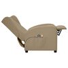 vidaXL Poltrona Wing Back Elettrica Massaggiante Cappuccino Similpelle