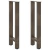 vidaXL Gambe per tavolo consolle in acciaio naturale 2 pz 38x(72-73) cm Acciaio