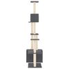 vidaXL Albero per Gatti con Tiragraffi in Sisal Grigio Scuro 180 cm