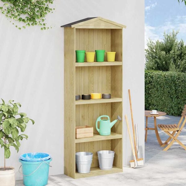 vidaXL Capanno per Attrezzi da Giardino 87x33x222cm in Pino Impregnato