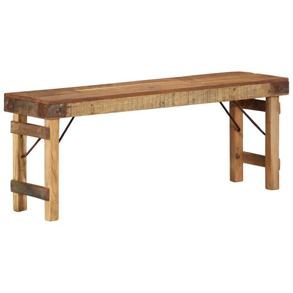 vidaXL panchina Naturale 110 x 35 x 46 cm Legno Vecchio Recuperato
