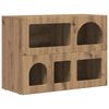 vidaXL Credenza Rovere artigianale 80.5 x 35 x 59 cm Legno multistrato
