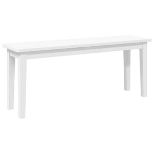 vidaXL Panca 110 cm Bianco in Legno Massello di Hevea