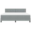 vidaXL Letto a molle con materasso Grigio chiaro 180 x 200 cm Tessuto