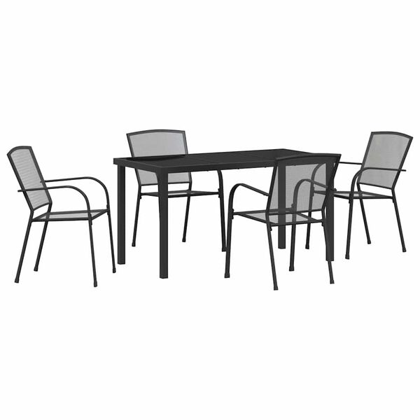 vidaXL Set da Pranzo per Giardino 5 pcs Antracite